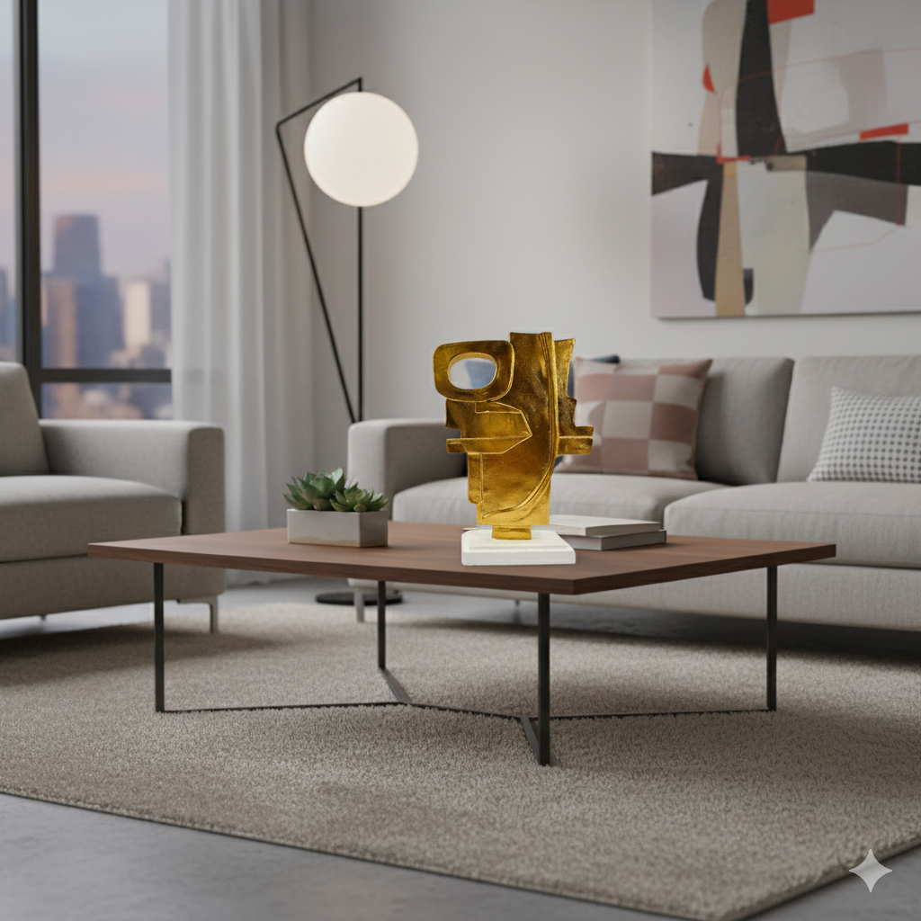 FIGURA ABSTRACTA EN DORADO