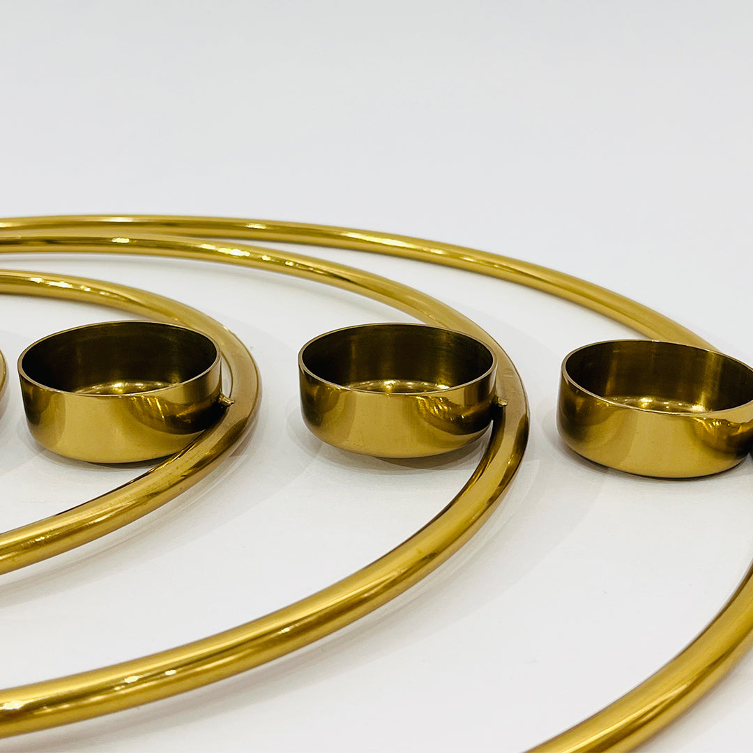 PORTAVELA DECORATIVA DORADO