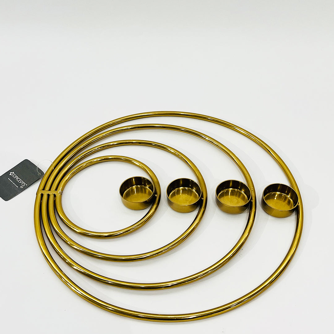PORTAVELA DECORATIVA DORADO