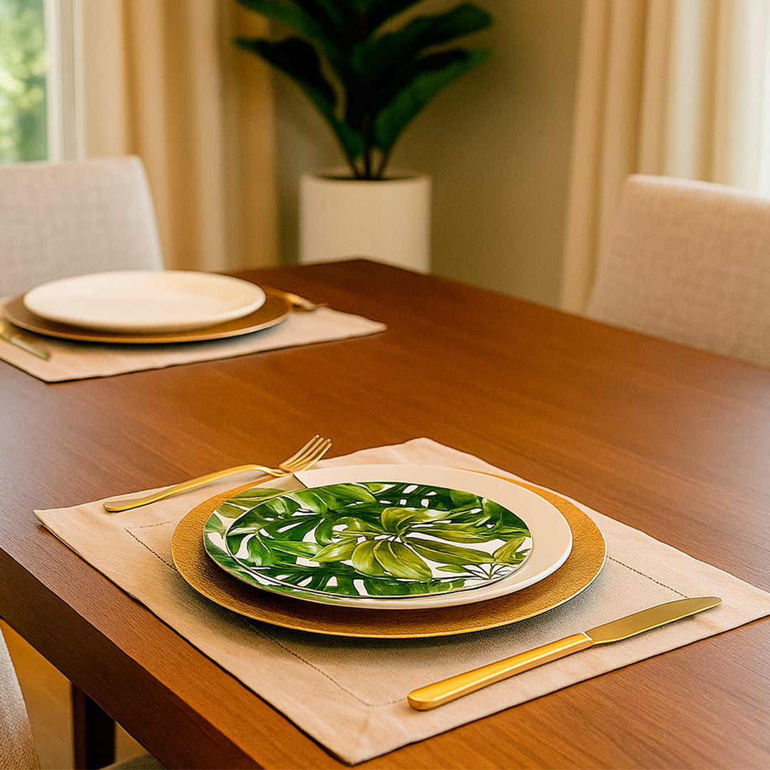 PLATO DECORATIVO HOJAS