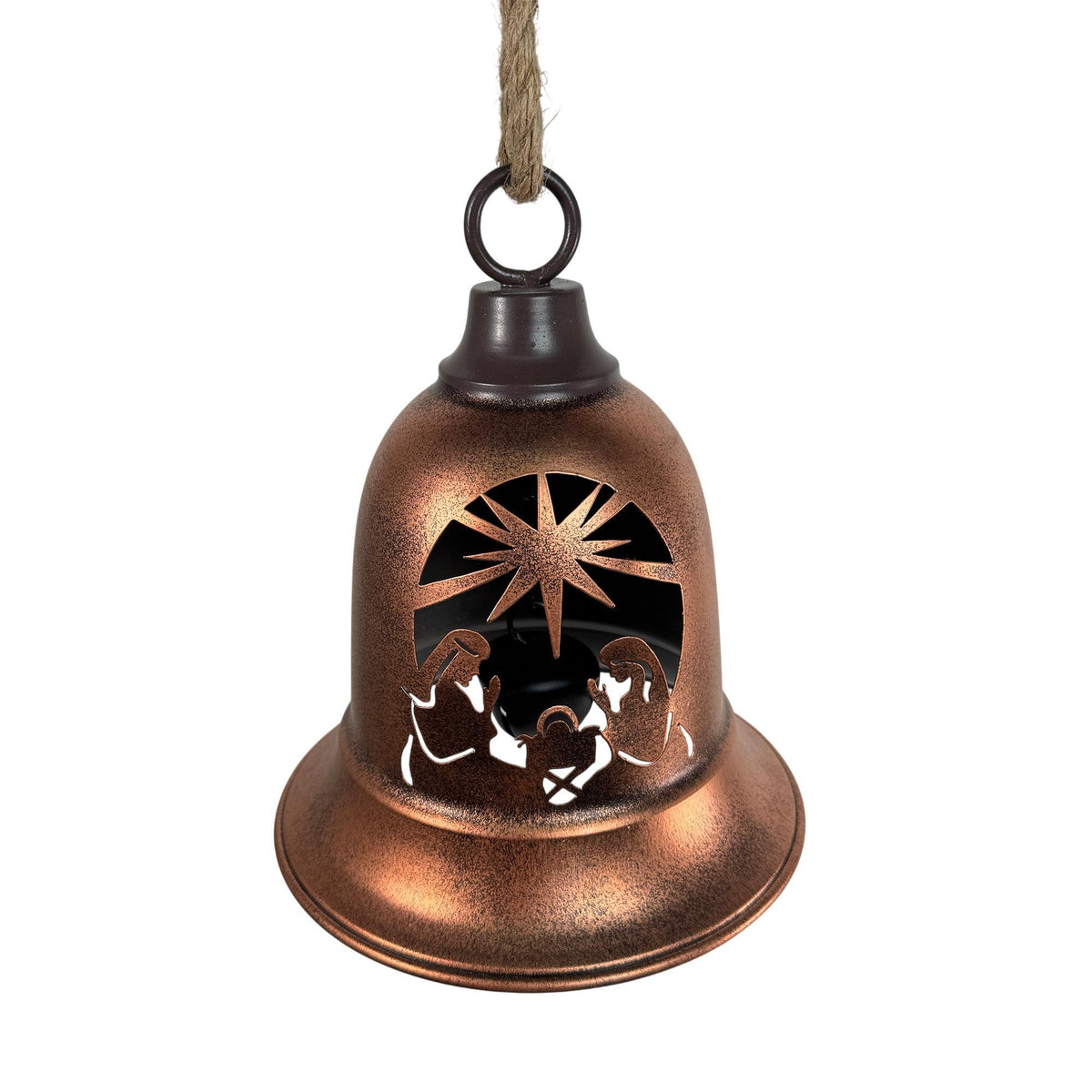 Campana colgante Bronce con Calado de Nacimiento