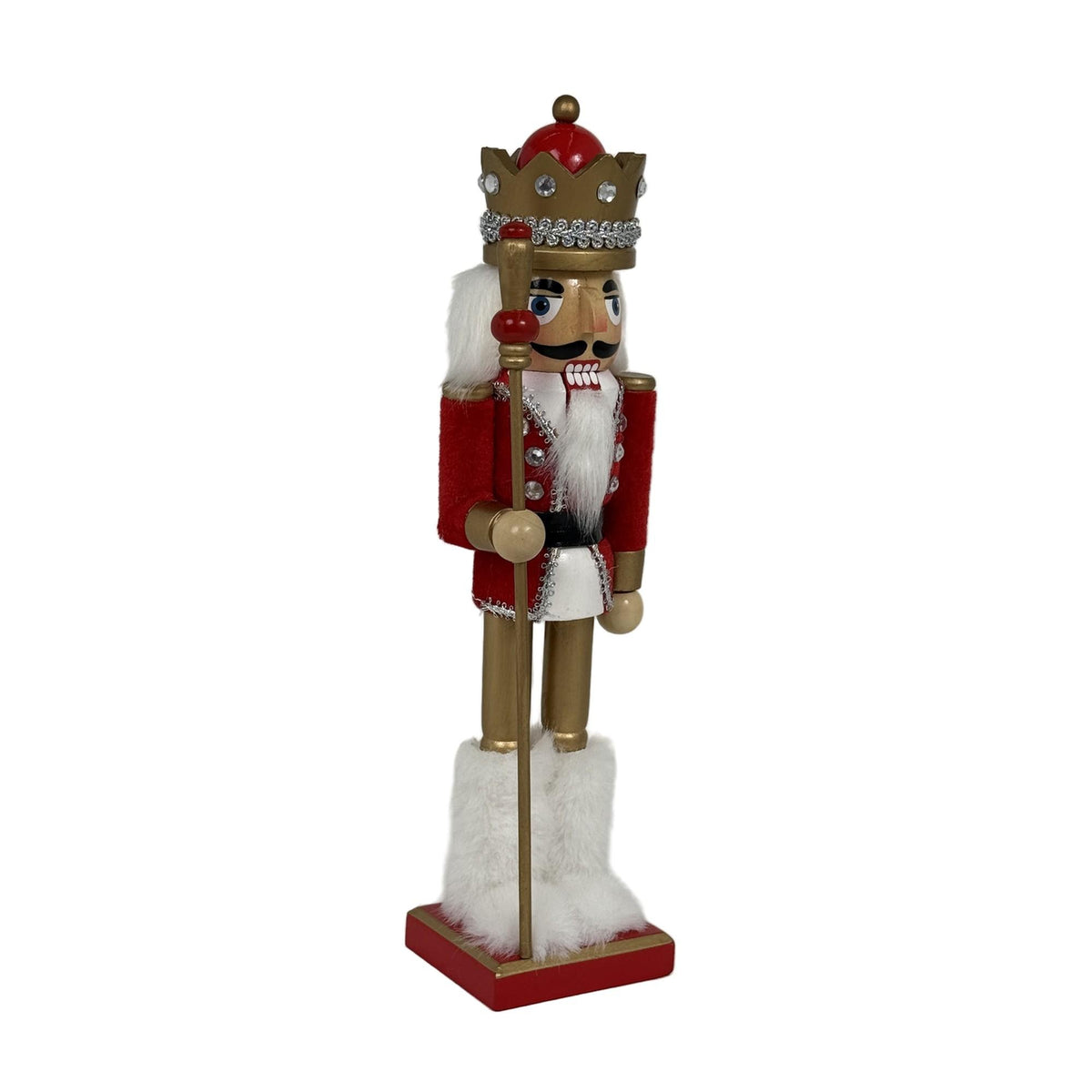 Cascanueces Navideño Decorativo Rojo y Dorado con Corona | DecoHouse