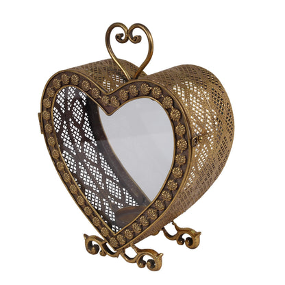 Portavela Metálico Dorado Navideño – Elegancia y Calidez para tu Decoración