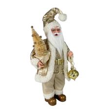 Santa Claus Decorativo de Lujo en Dorado y Marfil