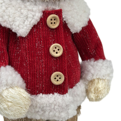 Oso decorativo en fibra natural - figura de colección