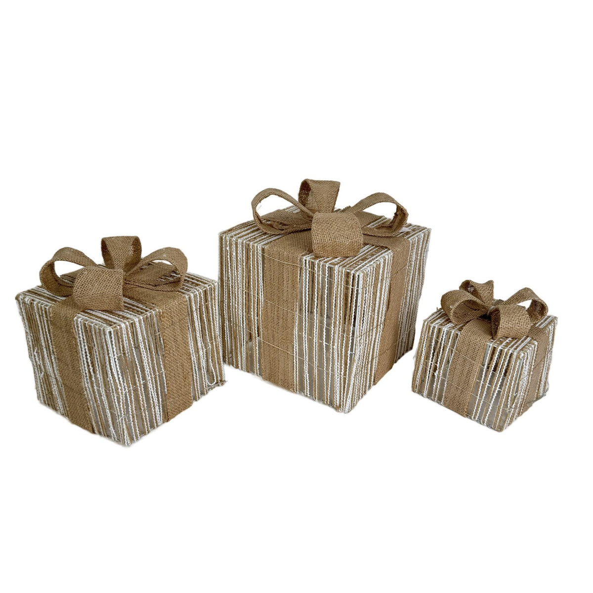 Set X 3 Cajas de Regalo Navideñas Iluminadas