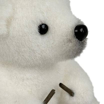 Adorno de Oso Polar Esquiador en Trineo de Madera