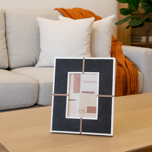 PORTARETRATO  NEGRO CON BLANCO