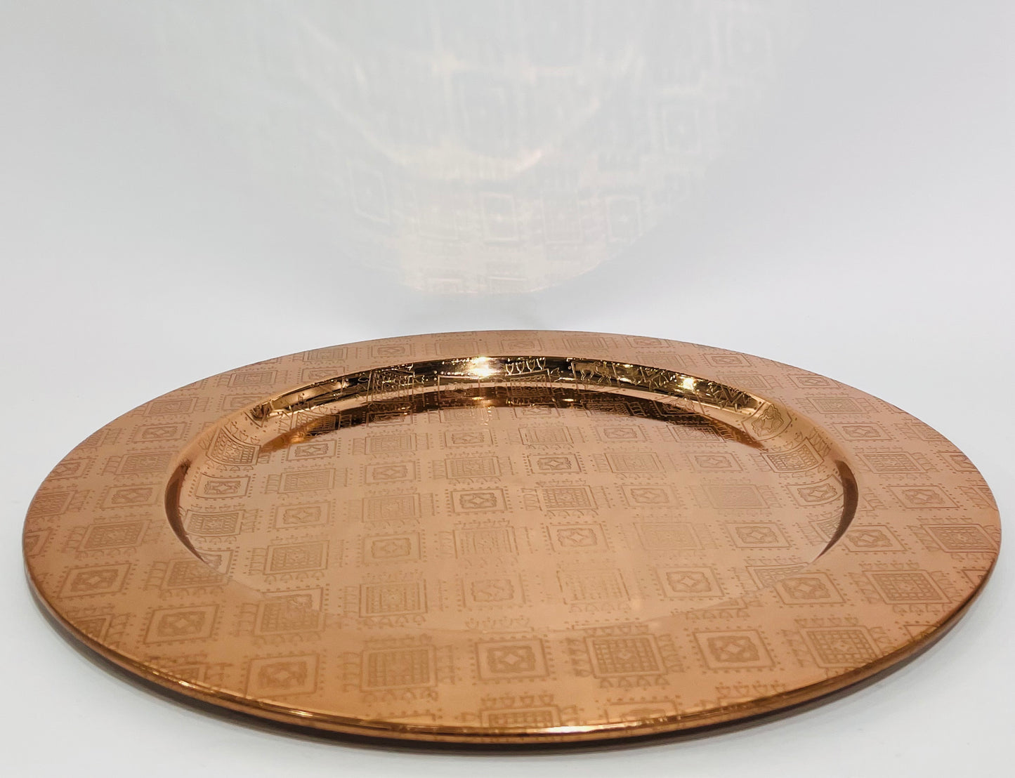 PLATO DECORATIVO COBRE GRABADO