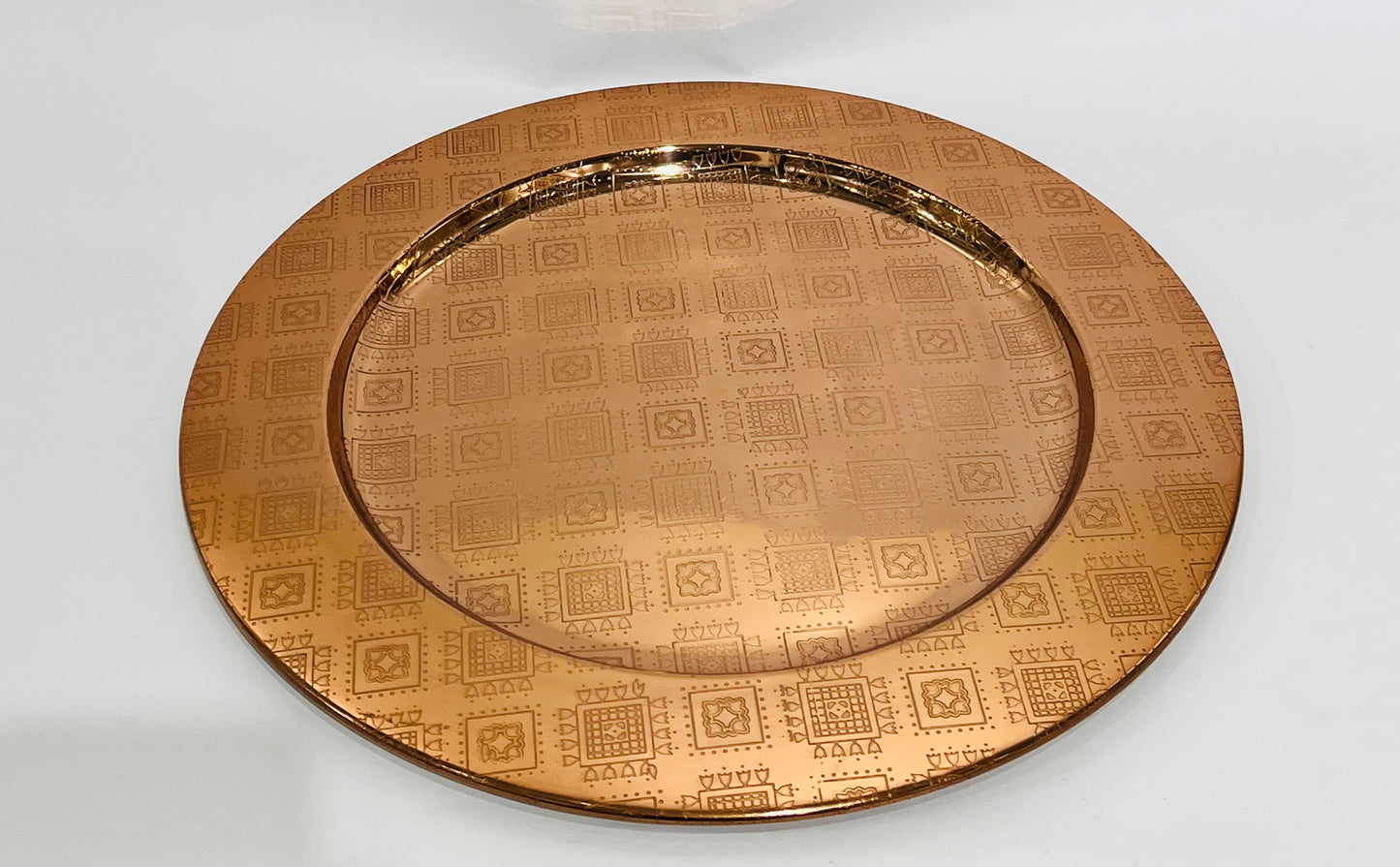 PLATO DECORATIVO COBRE GRABADO