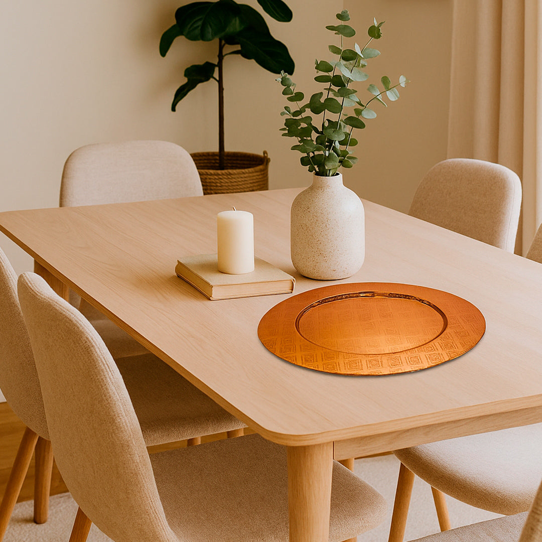PLATO DECORATIVO COBRE GRABADO