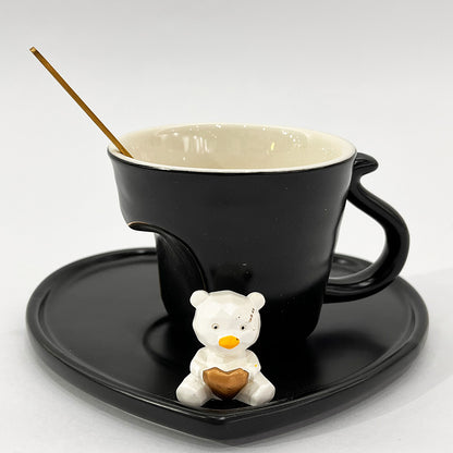 POCILLO PLATO DECORATIVO NEGRO