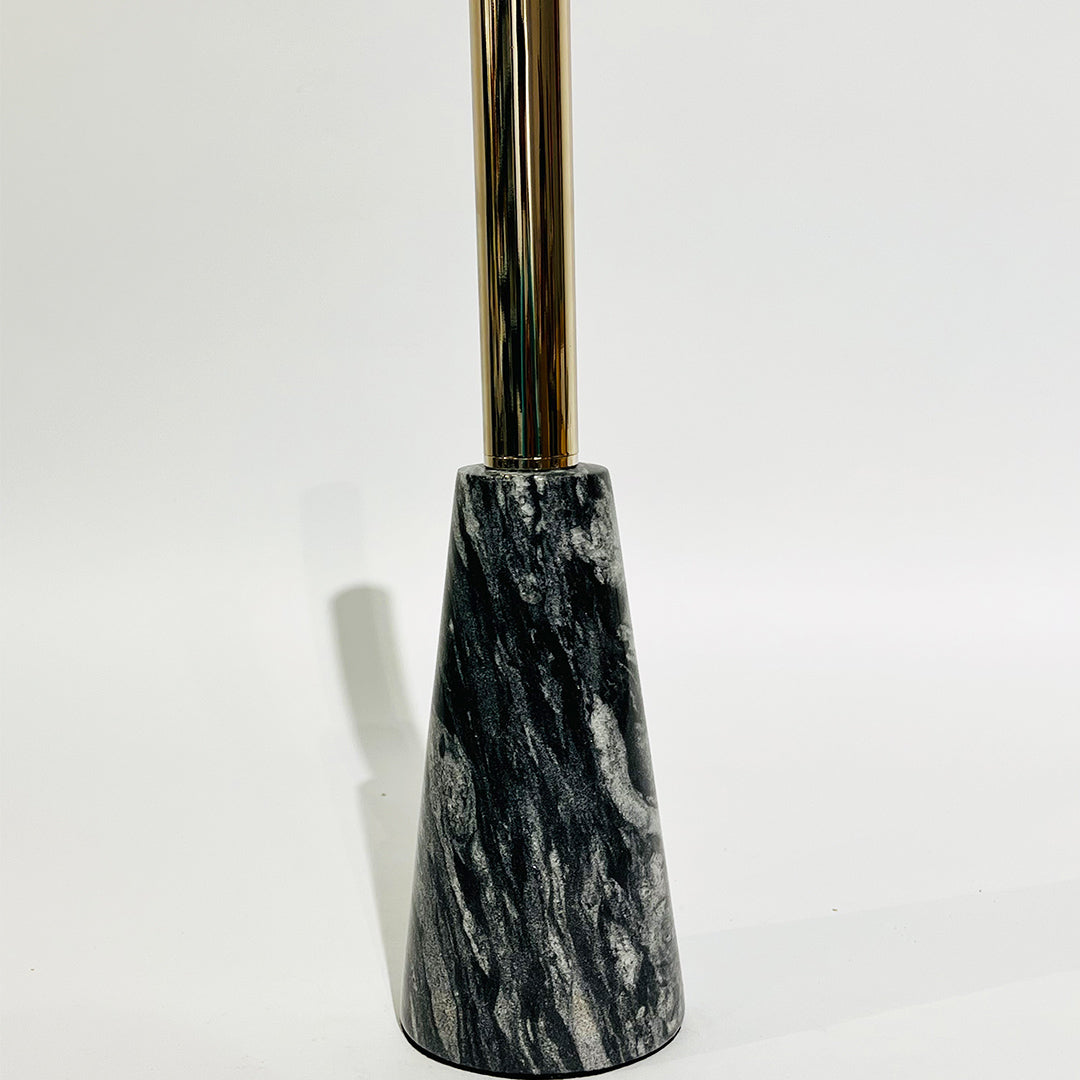 FLORERO DECORATIVO EN HIERRO Y BASE EFECTO MARMOL