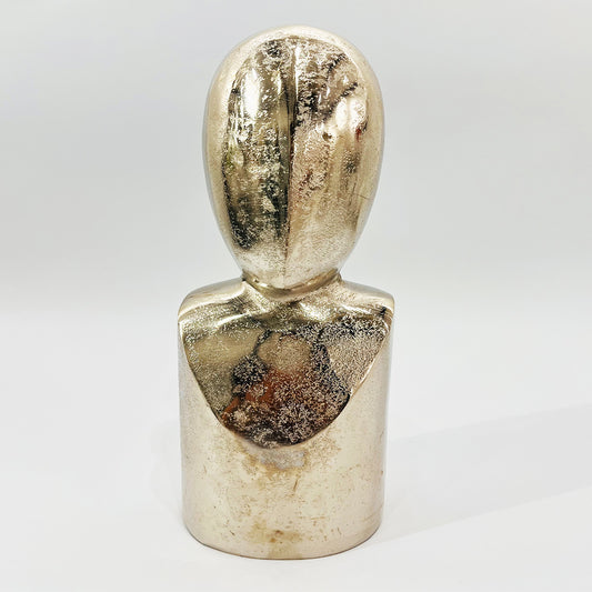 FIGURA ROSTRO DECORATIVO EN COLOR PLATEADO