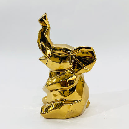 FIGURA ELEFANTE DECORATIVO DORADO