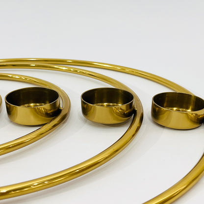 PORTAVELA DECORATIVA DORADO
