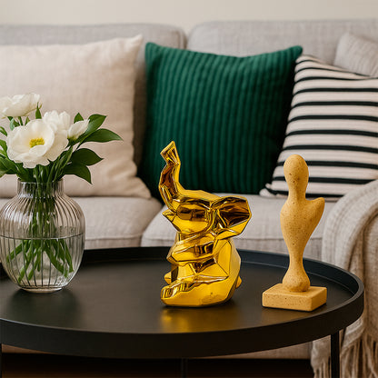 FIGURA ELEFANTE DECORATIVO DORADO