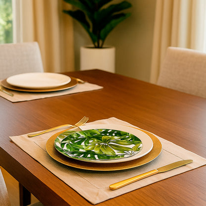 PLATO DECORATIVO HOJAS